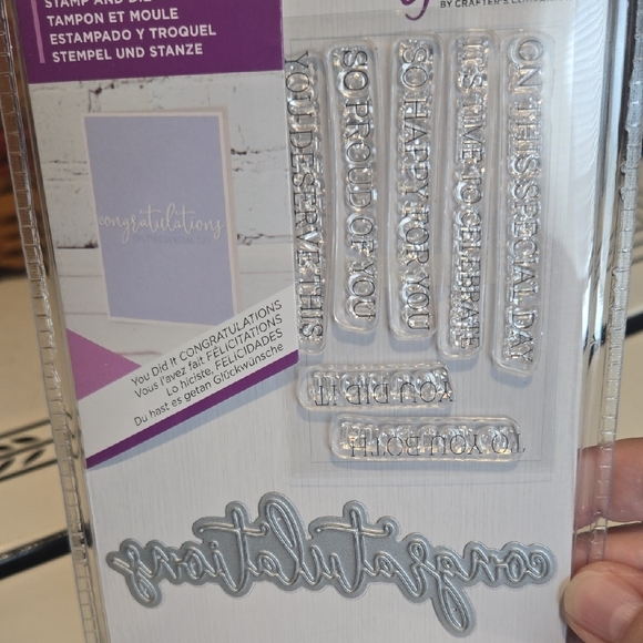 Crafter's Companion Lot Of 5 Fancy Font Die And Stamp Sets NEW - Picture 10 of 11